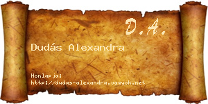 Dudás Alexandra névjegykártya